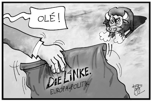 Cartoon: Europaparteitag Linke (medium) by Kostas Koufogiorgos tagged karikatur,koufogiorgos,illustration,cartoon,linke,partei,parteitag,europa,programm,karikatur,koufogiorgos,illustration,cartoon,linke,partei,parteitag,europa,programm