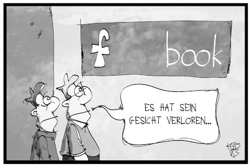 Cartoon: Facebook-Gesichtsverlust (medium) by Kostas Koufogiorgos tagged karikatur,koufogiorgos,illustration,cartoon,facebook,daten,affäre,sozial,netzwerk,user,internet,logo,cambridge,analytica,datenmissbrauch,karikatur,koufogiorgos,illustration,cartoon,facebook,daten,affäre,sozial,netzwerk,user,internet,logo,cambridge,analytica,datenmissbrauch