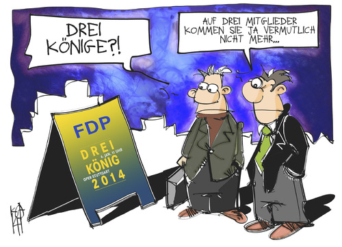 Cartoon: FDP-Dreikönigstreffen (medium) by Kostas Koufogiorgos tagged fdp,dreikönigstreffen,liberale,stuttgart,karikatur,apo,politik,koufogiorgos,fdp,dreikönigstreffen,liberale,stuttgart,karikatur,apo,politik,koufogiorgos