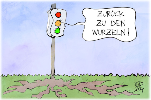 Cartoon: FDP-Parteitag (medium) by Kostas Koufogiorgos tagged koufogiorgos,karikatur,fdp,parteitag,wurzel,ampel,koufogiorgos,karikatur,fdp,parteitag,wurzel,ampel