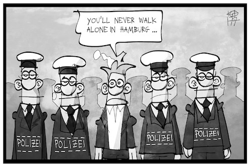 Cartoon: G20-Sicherheit (medium) by Kostas Koufogiorgos tagged karikatur,koufogiorgos,illustration,cartoon,polizei,hamburg,g20,sicherheit,überwachung,eingeengt,polizist,gipfel,karikatur,koufogiorgos,illustration,cartoon,polizei,hamburg,g20,sicherheit,überwachung,eingeengt,polizist,gipfel