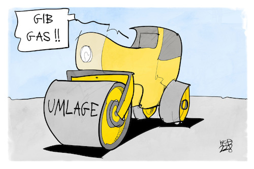 Cartoon: Gasumlage (medium) by Kostas Koufogiorgos tagged karikatur,koufogiorgos,gas,gasumlage,dampfwalze,energie,karikatur,koufogiorgos,gas,gasumlage,dampfwalze,energie