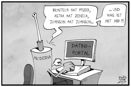 Cartoon: Impfstoff-Dating (medium) by Kostas Koufogiorgos tagged karikatur,koufogiorgos,illustration,cartoon,ema,impfstoff,spritze,corona,pandemie,vakzin,johnson,moderna,biontech,pfizer,astrazeneca,liebe,dating,romantik,allein,einsamkeit,karikatur,koufogiorgos,illustration,cartoon,ema,impfstoff,spritze,corona,pandemie,vakzin,johnson,moderna,biontech,pfizer,astrazeneca,liebe,dating,romantik,allein,einsamkeit