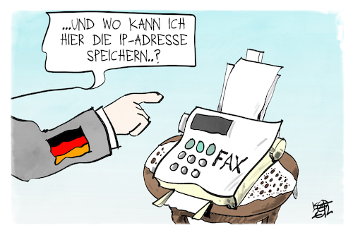 Cartoon: IP-Adressen (medium) by Kostas Koufogiorgos tagged karikatur,koufogiorgos,ip,adresse,digital,internet,fax,karikatur,koufogiorgos,ip,adresse,digital,internet,fax