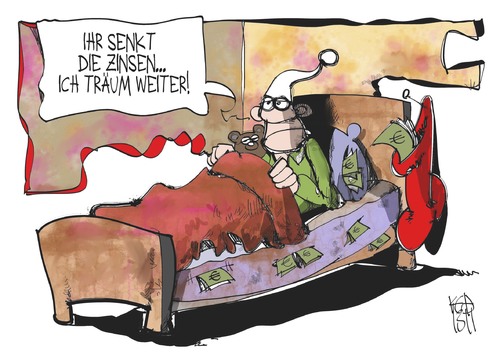 Cartoon: Leitzinssenkung der EZB (medium) by Kostas Koufogiorgos tagged leitzinssenkung,ezb,euro,eurozone,karikatur,koufogiorgos,leitzinssenkung,ezb,euro,eurozone,karikatur,koufogiorgos