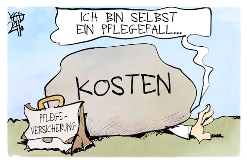 Cartoon: Pflegeversicherung (medium) by Kostas Koufogiorgos tagged karikatur,koufogiorgos,pflegeversicherung,pleite,karikatur,koufogiorgos,pflegeversicherung,pleite