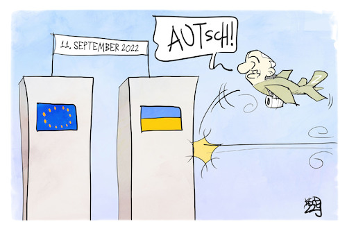 Cartoon: Putins 11. September (medium) by Kostas Koufogiorgos tagged karikatur,koufogiorgos,putin,911,twin,towers,eu,ukraine,karikatur,koufogiorgos,putin,911,twin,towers,eu,ukraine