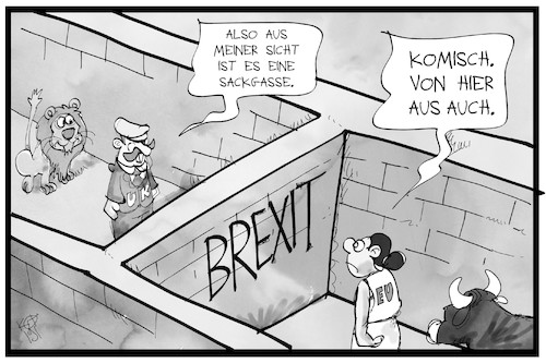 Cartoon: Sackgasse Brexit (medium) by Kostas Koufogiorgos tagged karikatur,koufogiorgos,illustration,cartoon,brexit,uk,eu,europa,austritt,sackgasse,weg,aussichtslos,karikatur,koufogiorgos,illustration,cartoon,brexit,uk,eu,europa,austritt,sackgasse,weg,aussichtslos