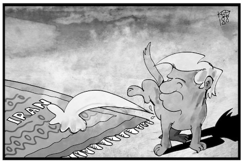 Cartoon: Sanktionen für Iran (medium) by Kostas Koufogiorgos tagged karikatur,koufogiorgos,illustration,cartoon,iran,usa,trump,sanktionen,aussenpolitik,wirtschaft,perser,teppich,hund,politik,karikatur,koufogiorgos,illustration,cartoon,iran,usa,trump,sanktionen,aussenpolitik,wirtschaft,perser,teppich,hund,politik