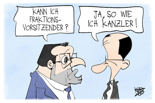 Cartoon: Spahn und Merz (medium) by Kostas Koufogiorgos tagged karikatur,koufogiorgos,spahn,merz,fraktion,kanzler,cdu,karikatur,koufogiorgos,spahn,merz,fraktion,kanzler,cdu