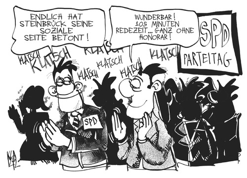 Cartoon: Steinbrück (medium) by Kostas Koufogiorgos tagged steinbrück,spd,sozial,honorar,rede,kanzlerkandidat,peer,delegierte,hannover,politik,partei,karikatur,kostas,koufogiorgos,steinbrück,spd,sozial,honorar,rede,kanzlerkandidat,peer,delegierte,hannover,politik,partei,karikatur,kostas,koufogiorgos