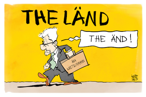 Cartoon: The Änd (medium) by Kostas Koufogiorgos tagged karikatur,koufogiorgos,änd,länd,ära,kretschmann,baden,württemberg,ministerpräsident,karikatur,koufogiorgos,änd,länd,ära,kretschmann,baden,württemberg,ministerpräsident