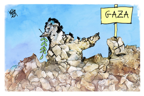 Cartoon: Waffenruhe in Gaza (medium) by Kostas Koufogiorgos tagged karikatur,koufogiorgos,waffenruhe,gaza,friedenstaube,stein,ruine,nahost,karikatur,koufogiorgos,waffenruhe,gaza,friedenstaube,stein,ruine,nahost