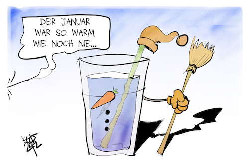 Cartoon: Warmer Januar (medium) by Kostas Koufogiorgos tagged karikatur,koufogiorgos,temperatur,2024,januar,schneemann,schnee,schmelze,wasser,klima,karikatur,koufogiorgos,temperatur,2024,januar,schneemann,schnee,schmelze,wasser,klima