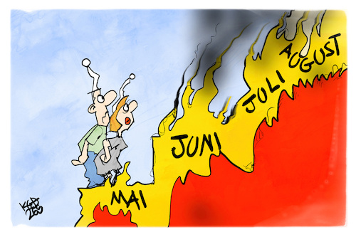 Cartoon: Wetteraussichten (medium) by Kostas Koufogiorgos tagged karikatur,koufogiorgos,wetter,aussichten,feuer,hitze,sommer,rekord,temperatur,karikatur,koufogiorgos,wetter,aussichten,feuer,hitze,sommer,rekord,temperatur