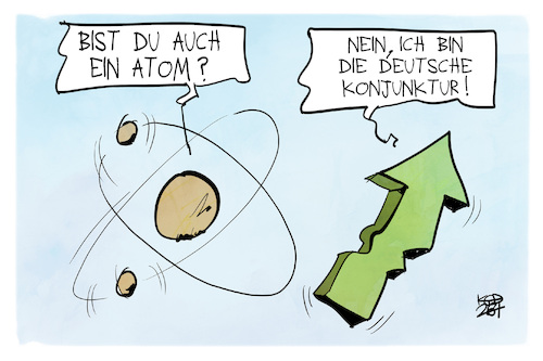 Cartoon: Wirtschaftswachstum (medium) by Kostas Koufogiorgos tagged karikatur,koufogiorgos,wirtschaftswachstum,atom,klein,konjunktur,karikatur,koufogiorgos,wirtschaftswachstum,atom,klein,konjunktur
