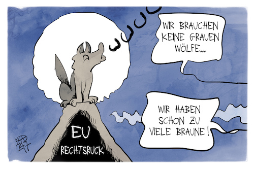 Cartoon: Wölfe in der EU (medium) by Kostas Koufogiorgos tagged karikatur,koufogiorgos,wolf,tuerkei,eu,rechtsextremismus,karikatur,koufogiorgos,wolf,tuerkei,eu,rechtsextremismus