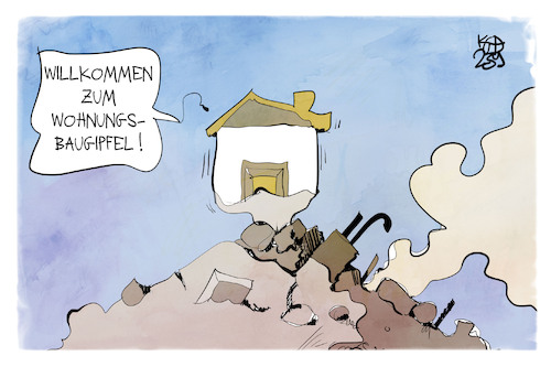 Cartoon: Wohnungsbaugipfel (medium) by Kostas Koufogiorgos tagged karikatur,koufogiorgos,wohnungsbaugipfel,ruine,karikatur,koufogiorgos,wohnungsbaugipfel,ruine