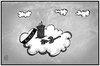 Cartoon: 4U 9525 (small) by Kostas Koufogiorgos tagged karikatur,koufogiorgos,illustration,cartoon,germanwings,lufthansa,trauer,flugzeug,absturz,unglück,beileid,4u9525
