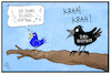 Cartoon: 55 Jahre Elysee-Vertrag (small) by Kostas Koufogiorgos tagged karikatur,koufogiorgos,cartoon,illustration,eu,europa,vogel,krähe,gesang,euroskepsis,euroskeptiker,frankreich,deutschland,vertrag,freundschaft,elysee