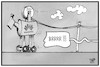 Cartoon: 5G-Ausbau mit Huawei (small) by Kostas Koufogiorgos tagged karikatur,koufogiorgos,illustration,cartoon,5g,breitband,ausbau,kabel,leitung,trojanisches,pferd,spionage,huawei,china,wirtschaft,internet,technik,technologie