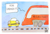 Cartoon: 9-Euro-Ticket (small) by Kostas Koufogiorgos tagged karikatur,koufogiorgos,lindner,porsche,hindernis,zug,gleis,ticket