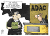 Cartoon: ADAC (small) by Kostas Koufogiorgos tagged illustration,karikatur,cartoon,koufogiorgos,adac,autoclub,verein,automobilclub,verkehr,doktorarbeit,dissertation,betrug,politik,mdb,politiker