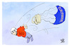 Cartoon: AfD (small) by Kostas Koufogiorgos tagged karikatur,koufogiorgos,afd,europawahl,fallschirm,absturz,krah