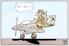 Cartoon: Afghanistan (small) by Kostas Koufogiorgos tagged karikatur,koufogiorgos,illustration,cartoon,afghanistan,flugzeug,isaf,taliban,militär,eroberung