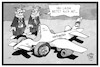 Cartoon: Air Berlin (small) by Kostas Koufogiorgos tagged karikatur,koufogiorgos,illustration,cartoon,niki,lauda,flugzeug,rennwagen,auto,fahrzeug,formel,insolvenz,übernahme