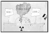 Cartoon: AKW Flamanville (small) by Kostas Koufogiorgos tagged karikatur,koufogiorgos,illustration,cartoon,flamanville,akw,frankreich,atomkraftwerk,de,funes,filmzitat,havarie,nuklear,unfall,explosion,umwelt