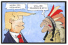 Cartoon: Amerika den Amerikanern! (small) by Kostas Koufogiorgos tagged karikatur koufogiorgos illustration cartoon amerika trump indianer häuptling rassismus ureinwohner präsident usa einwanderung