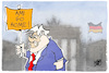 Cartoon: Ami go home (small) by Kostas Koufogiorgos tagged karikatur,koufogiorgos,usa,ami,trump,abzug,berlin