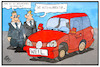 Cartoon: Auto-Korrektur (small) by Kostas Koufogiorgos tagged karikatur,koufogiorgos,illustration,cartoon,niedersachsen,weil,vw,volkswagen,auto,autokorrektur,extra,zubehör,wirtschaft,industrie,dieselgate