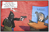 Cartoon: Bargeld-Obergrenze (small) by Kostas Koufogiorgos tagged karikatur,koufogiorgos,illustration,cartoon,bargeld,obergrenze,bank,überfall,räuber,geld,wirtschaft