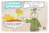 Cartoon: Bayerischer Wahlkampf (small) by Kostas Koufogiorgos tagged karikatur,koufogiorgos,csu,söder,wahlkampf,flamme,feuer,spiele