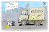 Cartoon: Blockade in Berlin (small) by Kostas Koufogiorgos tagged karikatur,koufogiorgos,klimakleber,klebstoff,lieferwagen,blockade,letzte,generation