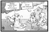 Cartoon: Braunes Wasser (small) by Kostas Koufogiorgos tagged karikatur,koufogiorgos,illustration,cartoon,unwetter,wetter,überschwemmung,hochwasser,afd,waehler,überfremdung,katastrophe,deutschland