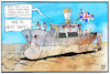Cartoon: Brexit (small) by Kostas Koufogiorgos tagged karikatur,koufogiorgos,illustration,cartoon,brexit,wasser,knappheit,un,vereinte,nationen,schiff,trockenheit,uk,eu,europa,grossbritannien