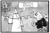 Cartoon: Bürgerwehr (small) by Kostas Koufogiorgos tagged karikatur,koufogiorgos,illustration,cartoon,buergerwehr,ku,klux,klan,rechtsextremismus,rechtsradikal,terrorismus,ausländerfeindlichkeit
