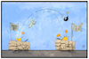 Cartoon: Bundeswehr (small) by Kostas Koufogiorgos tagged karikatur,koufogiorgos,illustration,cartoon,bundeswehr,von,der,leyen,krieg,schützengraben,verteidigungsministerin,militär,armee