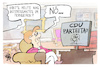 Cartoon: CDU-Parteitag (small) by Kostas Koufogiorgos tagged karikatur,koufogiorgos,cdu,parteitag,merkel,fernsehen