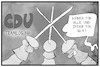 Cartoon: CDU-Teamlösung (small) by Kostas Koufogiorgos tagged karikatur,koufogiorgos,cartoon,cdu,team,teamlösung,musketiere,wahlspruch,motto,vorsitz,partei,politik,schwert,degen,kampf,christdemokraten