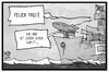 Cartoon: China (small) by Kostas Koufogiorgos tagged koufogiorgos,illustration,cartoon,karikatur,china,manöver,militär,übung,made,in,qualität,defekt,konflikt