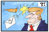Cartoon: Dämpfer für Trump (small) by Kostas Koufogiorgos tagged karikatur koufogiorgos illustration cartoon usa trump fbi email affäre haare frisur gestutzt wahl präsidentschaft kandidat politik