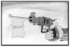 Cartoon: Demo gegen Waffen (small) by Kostas Koufogiorgos tagged karikatur,koufogiorgos,illustration,cartoon,waffen,pistole,demonstration,enough,waffengesetz,nra,usa