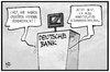 Cartoon: Deutsche Bank (small) by Kostas Koufogiorgos tagged karikatur,koufogiorgos,illustration,cartoon,deutsche,bank,gewinn,entlassung,mitarbeiter,arbeitsplätze,stellen,wirtschaft,chef,arbeit