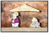 Cartoon: Die Ära Merkel bröckelt (small) by Kostas Koufogiorgos tagged karikatur,koufogiorgos,illustration,cartoon,aera,merkel,säule,tempel,stabilität,bruch,einsturz,bröckeln,kanzlerschaft