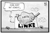 Cartoon: Die Linke (small) by Kostas Koufogiorgos tagged karikatur,koufogiorgos,illustration,cartoon,gysi,linke,partei,kritik,gewicht,kollaps,zusammenbruch