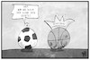 Cartoon: Dirk Nowitzki (small) by Kostas Koufogiorgos tagged karikatur,koufogiorgos,illustration,cartoon,nowitzki,ball,basketball,fussball,könig,nba,german,wunderkind,dirkules,sport
